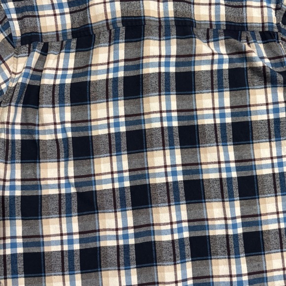 Weatherproof Vintage Men's Plaid Flannel Button Down Shirt XL/EG Blue Black - Picture 8 of 11